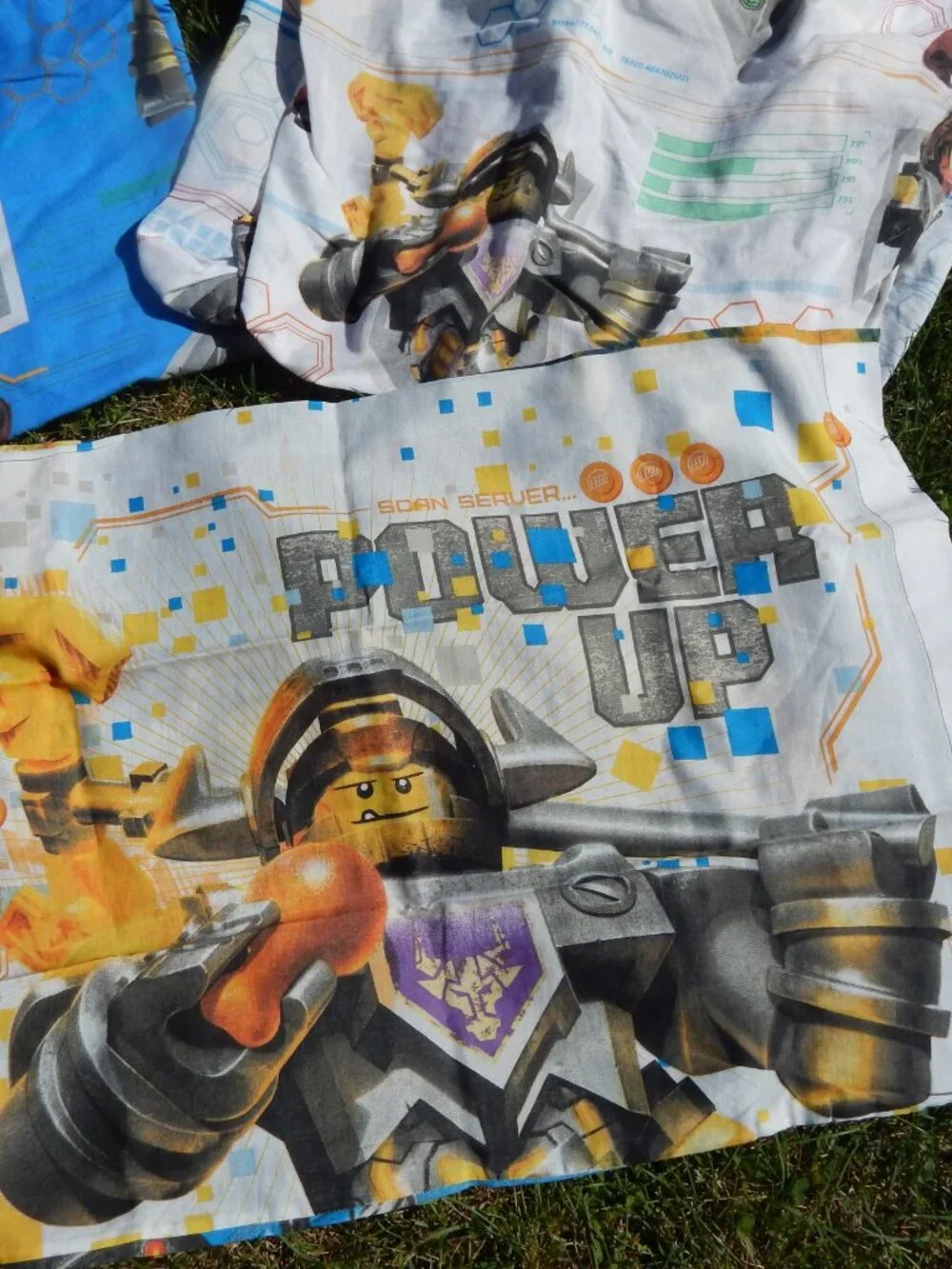 Lego Nexo Knights 3pc Sheet Set: Twin Flat & Fitted Sheet & Pillowcase Rare****